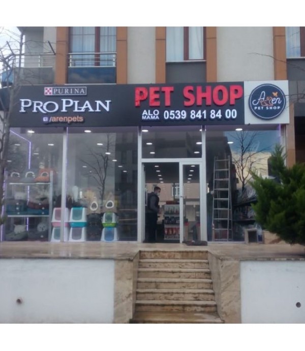 Aren Pet Shop Işıklı Tabela