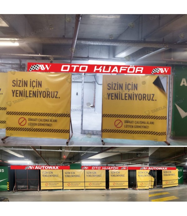 Autowax  ışıklı pleksi tabela