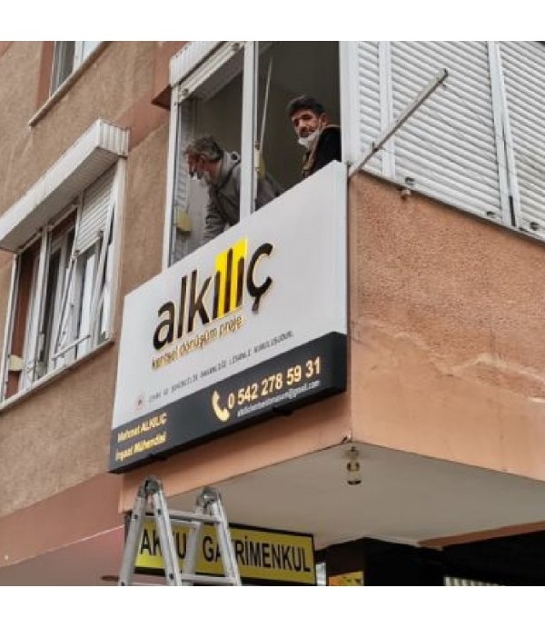 Alkılıç Kentsel Dönüşüm ışıklı tabela