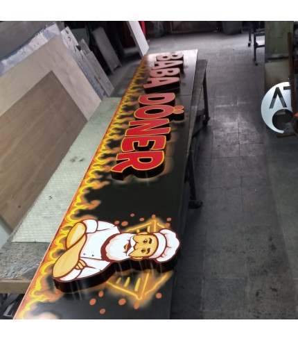 Almanya Baba Döner Işıklı Tabela