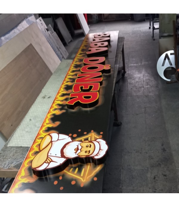 Almanya Baba Döner Işıklı Tabela