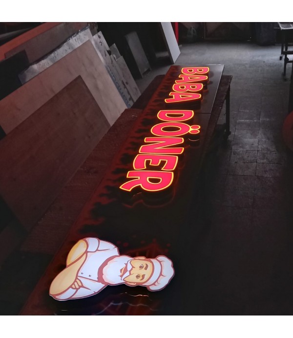 Almanya Baba Döner Işıklı Tabela