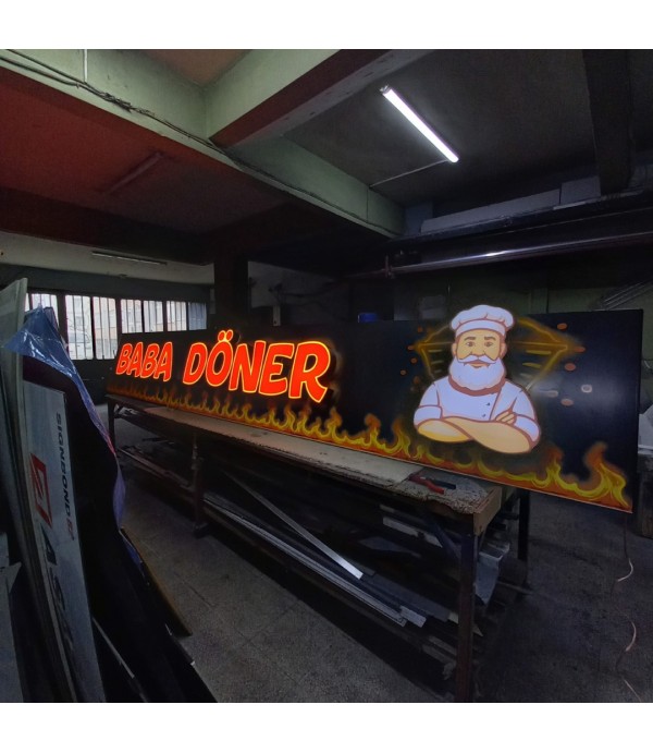 Almanya Baba Döner Işıklı Tabela