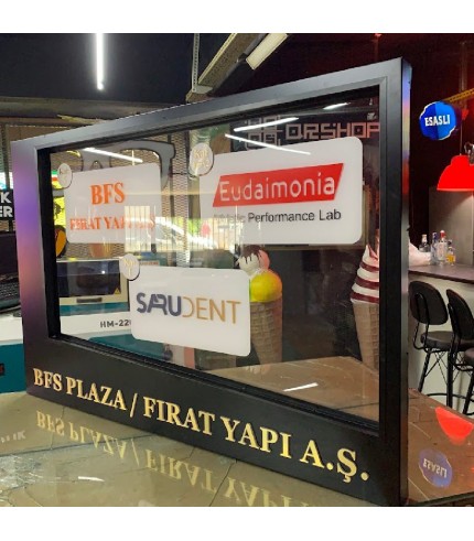BFS Plaza Işıklı Giriş Tabelası