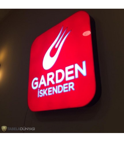 Garden İskender Şişli İç mekan  Işıklı Tabela