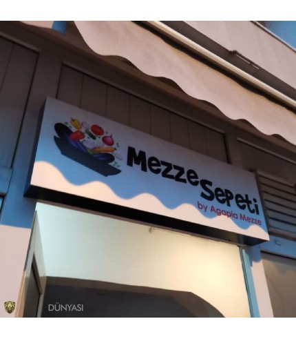 Meze Sepeti Işıklı Tabela