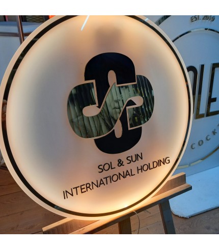 SolSun Holding Yuvarlak Dekoratif Tabela Tasarımı