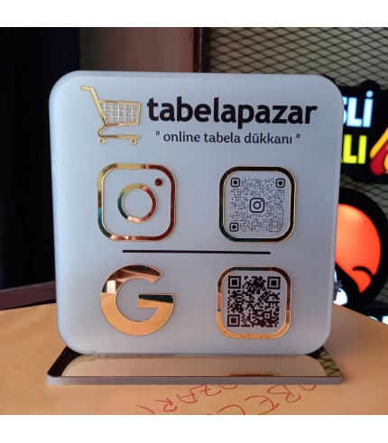 Tabela Pazar Masa Üstü QR Kod