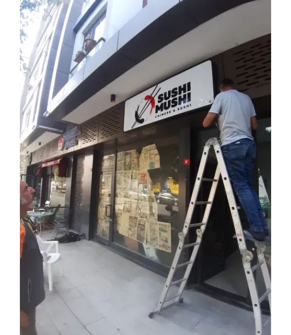 Sushı Işıklı Tabela