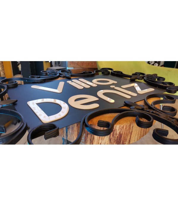 Ferforje Villa Kapı Tabelaları