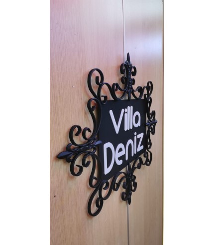 Ferforje Villa Kapı Tabelaları