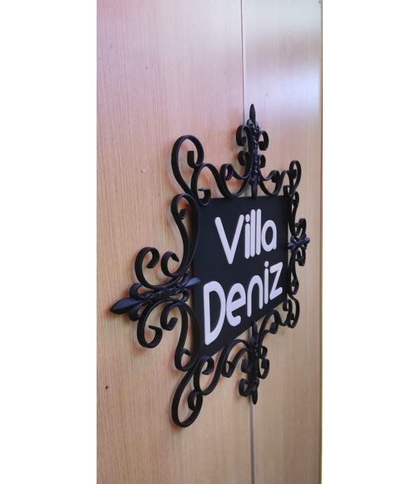 Ferforje Villa Kapı Tabelaları