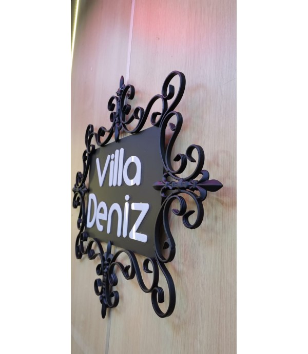 Ferforje Villa Kapı Tabelaları