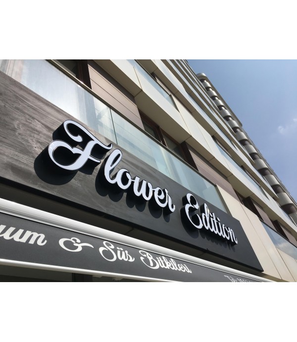 Flower Edition Eskitme Metal Zemin Işıklı Pleksi Kutu
