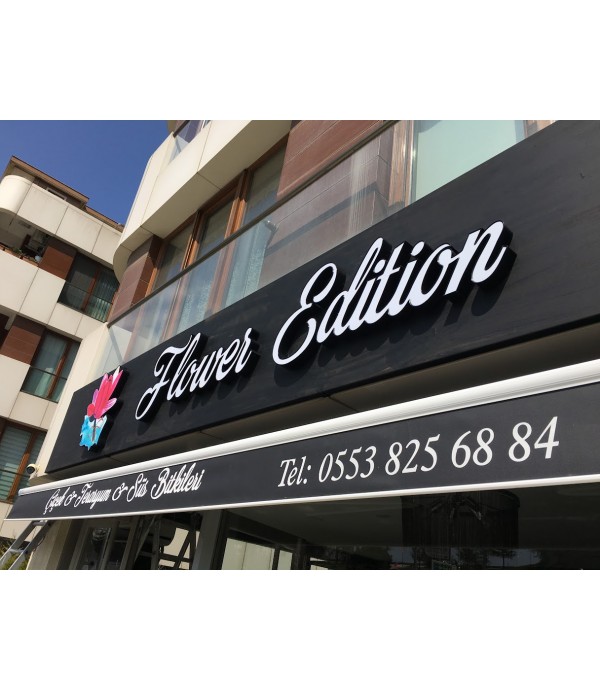 Flower Edition Eskitme Metal Zemin Işıklı Pleksi Kutu