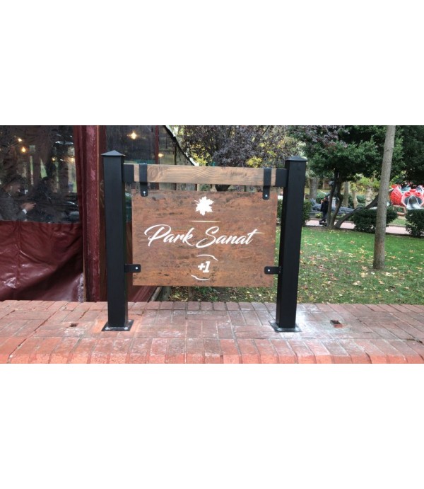 Park sanat Eskitme ahşap ayaklı tabela