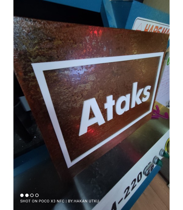 Paslı Kesme harf tabela