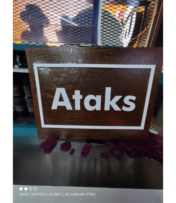 Paslı Kesme harf tabela