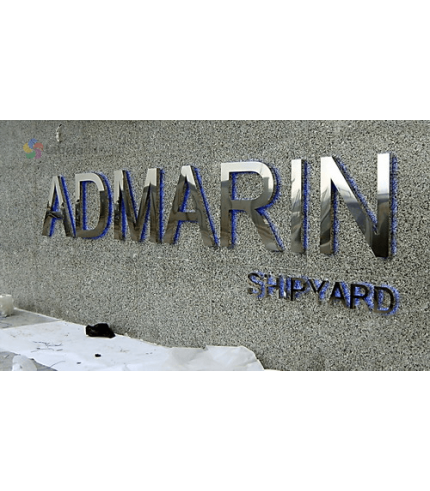 Admarin Gölcük Tershanesi Endirekt Krom Kutu Harf