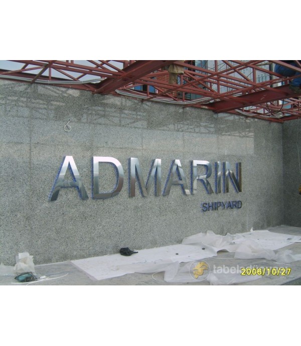 Admarin Gölcük Tershanesi Endirekt Krom Kutu Harf