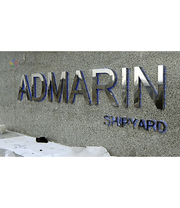 Admarin Gölcük Tershanesi Endirekt Krom Kutu Harf