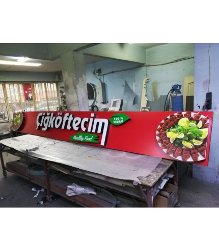 Almanya Çiğköftecim Işıklı Tabela