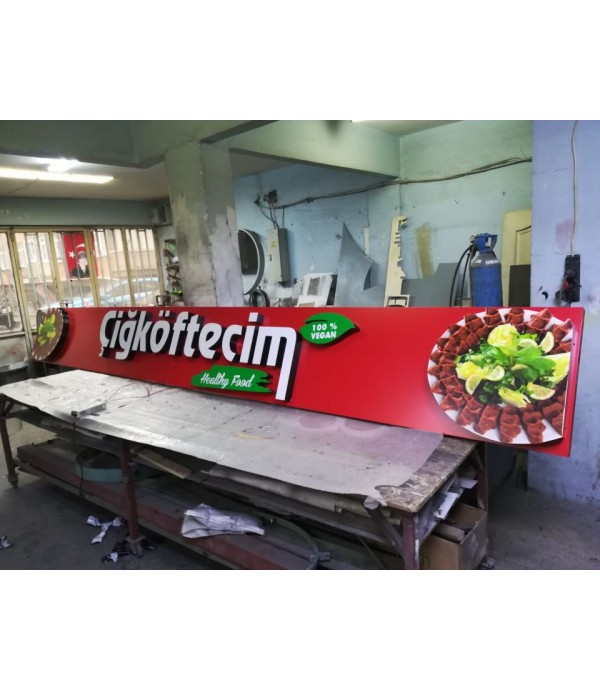 Almanya Çiğköftecim Işıklı Tabela