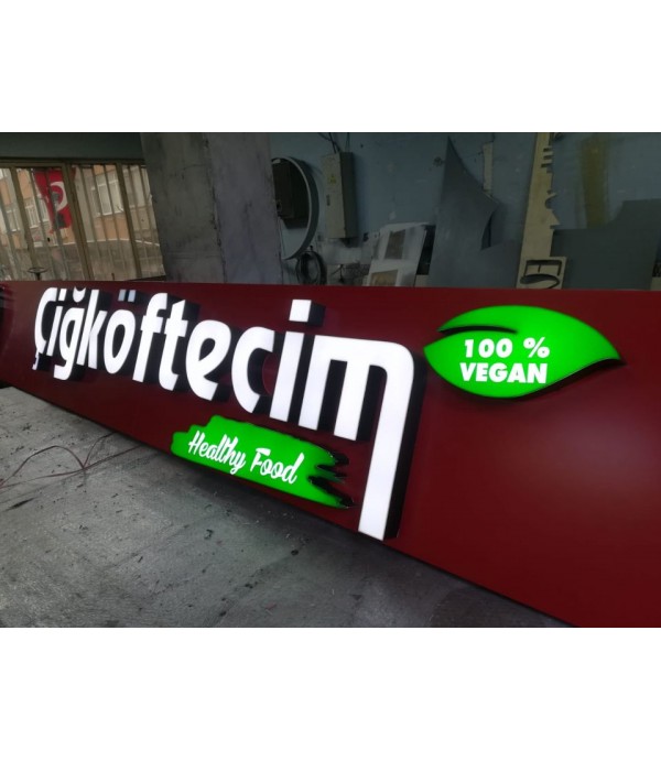 Almanya Çiğköftecim Işıklı Tabela