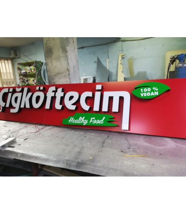 Almanya Çiğköftecim Işıklı Tabela