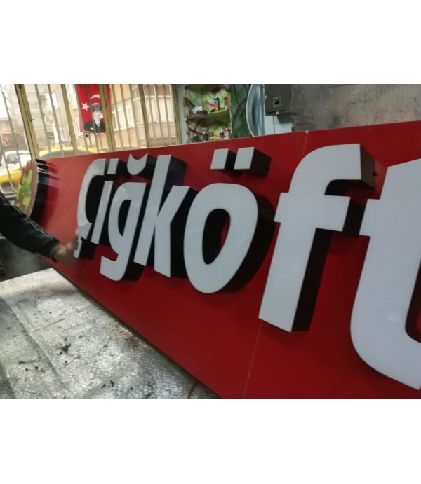 Almanya Çiğköftecim Işıklı Tabela