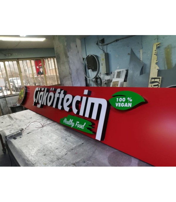 Almanya Çiğköftecim Işıklı Tabela