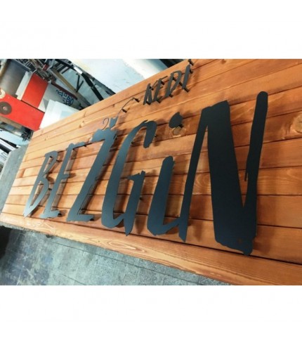 Bezgin Kedi Ahşap Tabela