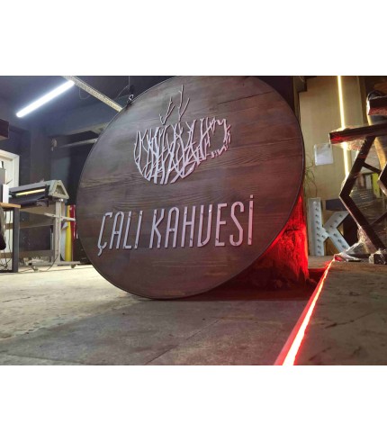 Çalı Kahvesi Ahşap Tabela