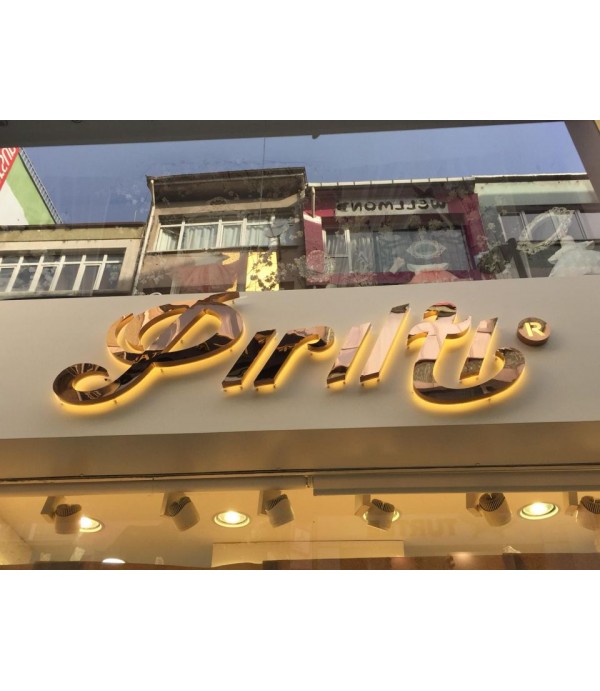 Pırıltı Çocuk  Bakır Paslanmaz Işıklı Kutu Harf Tabela