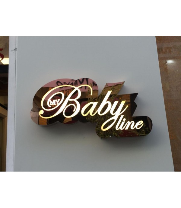 Pırıltı Çocuk  Bakır Paslanmaz Işıklı Kutu Harf Tabela