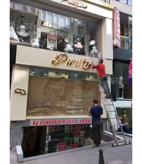 Pırıltı Çocuk  Bakır Paslanmaz Işıklı Kutu Harf Tabela