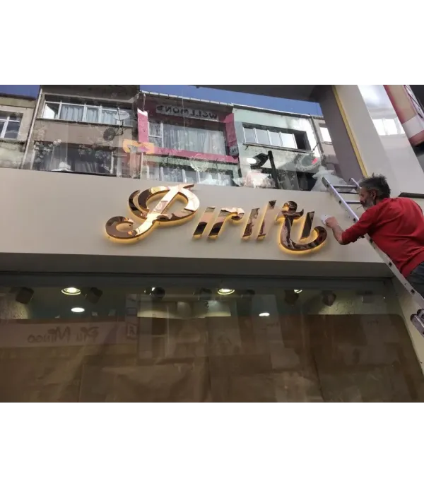 Pırıltı Çocuk  Bakır Paslanmaz Işıklı Kutu Harf Tabela