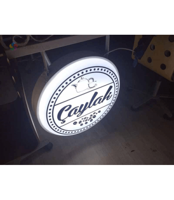 Çaylak Cafe Işıklı Ferforje Daire Tabela
