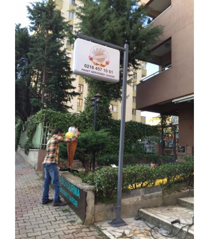 Class Waffle Dondurma Işıklı Dikdörtgen Hazır Tabela