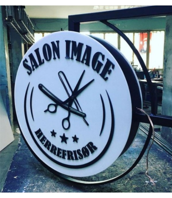 Danimarka Salon Işıklı Daire Hazır Tabela