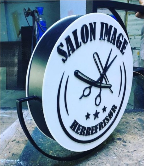 Danimarka Salon Işıklı Daire Hazır Tabela