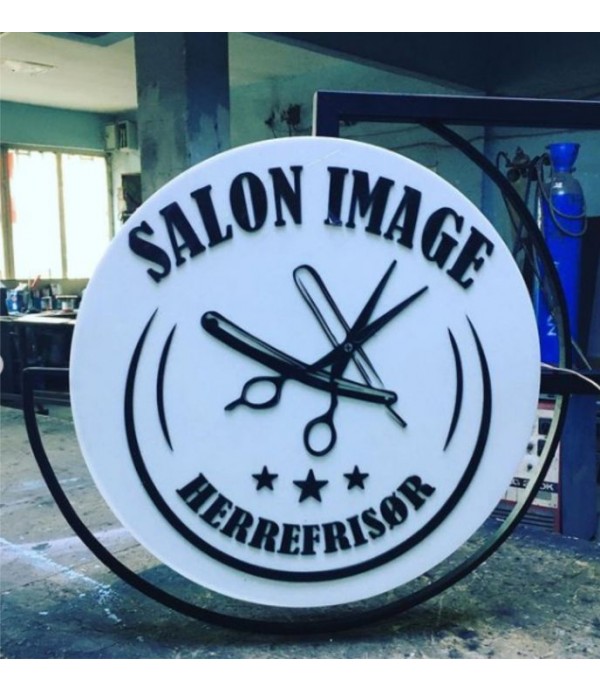 Danimarka Salon Işıklı Daire Hazır Tabela