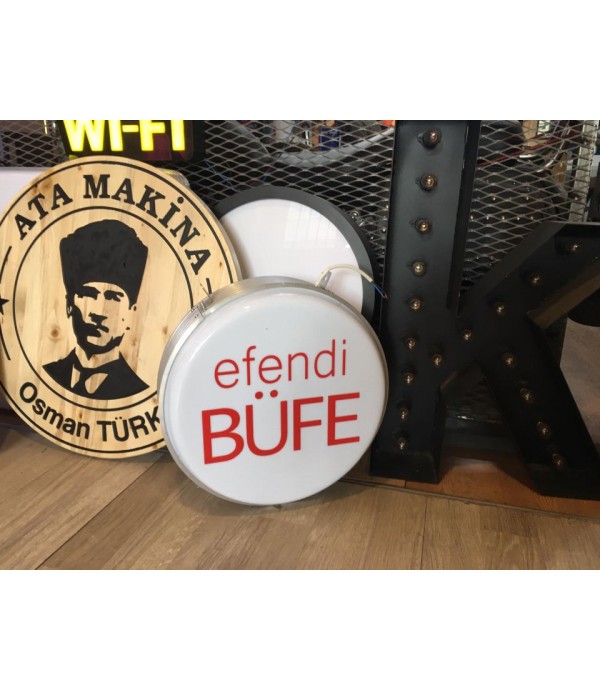 Efendi Büfe Işıklı Hazır Daire Tabela