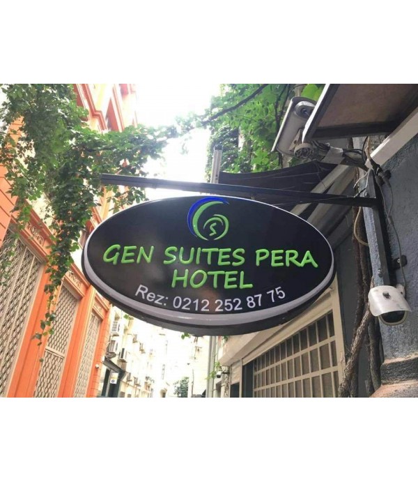 Gen Suites Pera Hotel Işıklı Hazır Elips Tabela