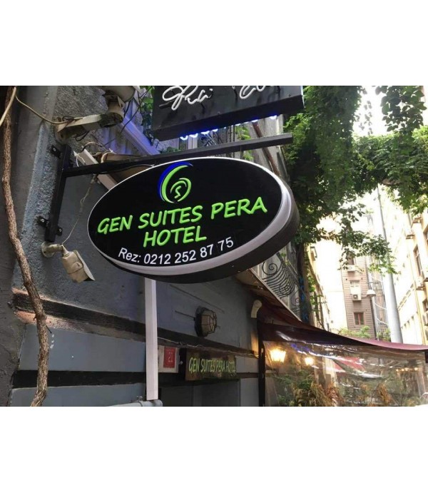 Gen Suites Pera Hotel Işıklı Hazır Elips Tabela