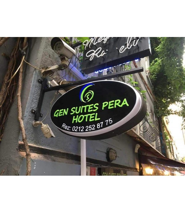 Gen Suites Pera Hotel Işıklı Hazır Elips Tabela