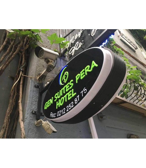 Gen Suites Pera Hotel Işıklı Hazır Elips Tabela