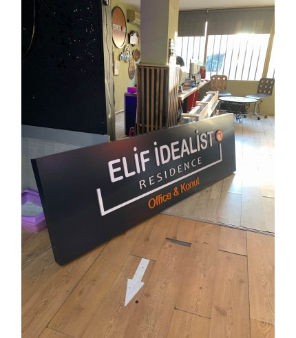 Rezidans Girişi Alın Tabelası