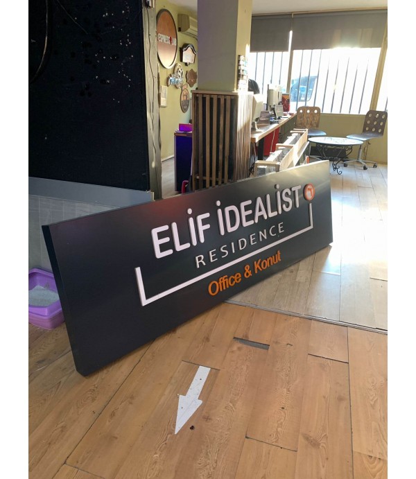 Rezidans Girişi Alın Tabelası