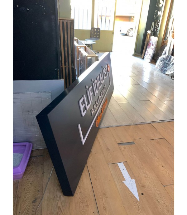 Rezidans Girişi Alın Tabelası